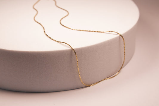 Gold Cable Style Necklace