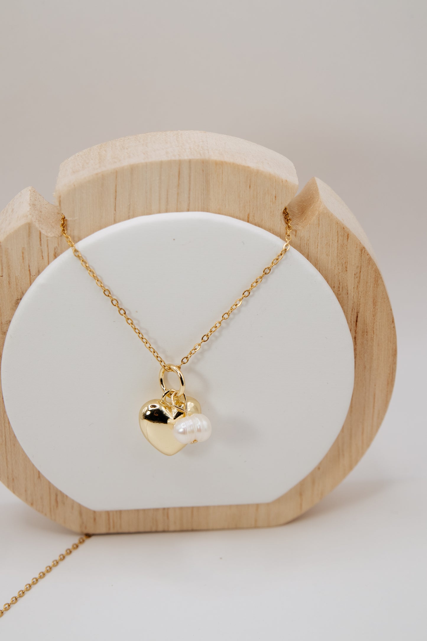 Pearl Heart Charm