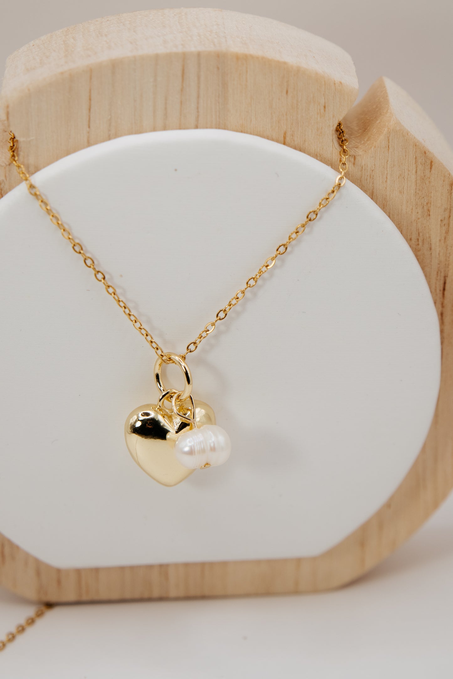 Pearl Heart Charm