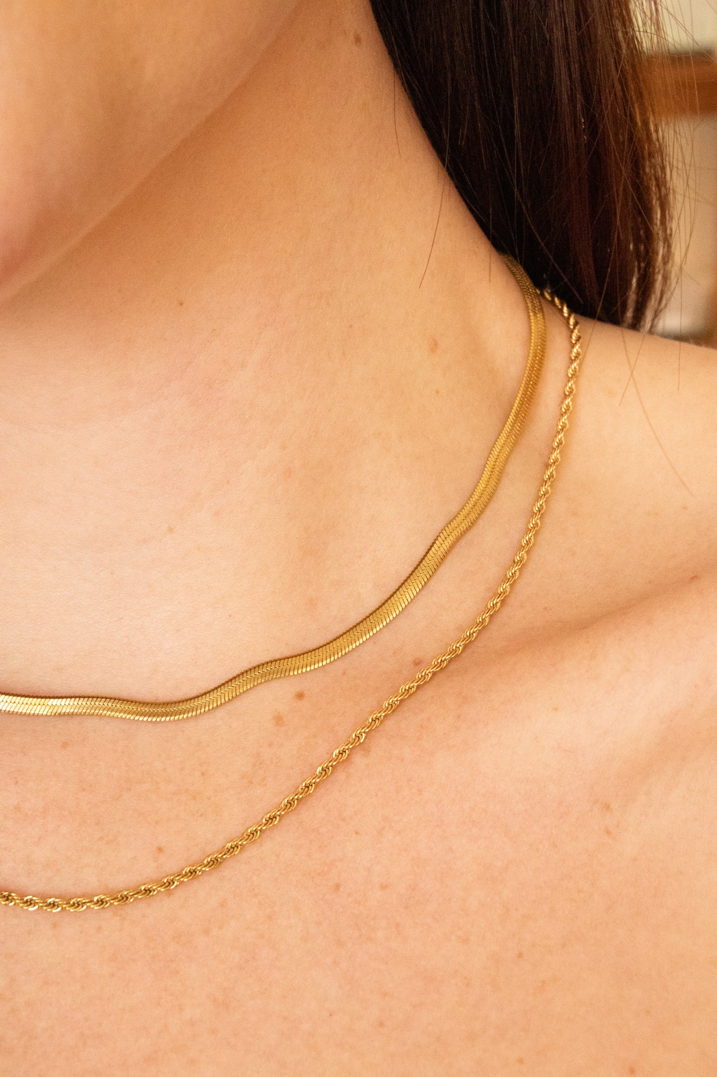 Duo Rolo Snake Chain Necklace