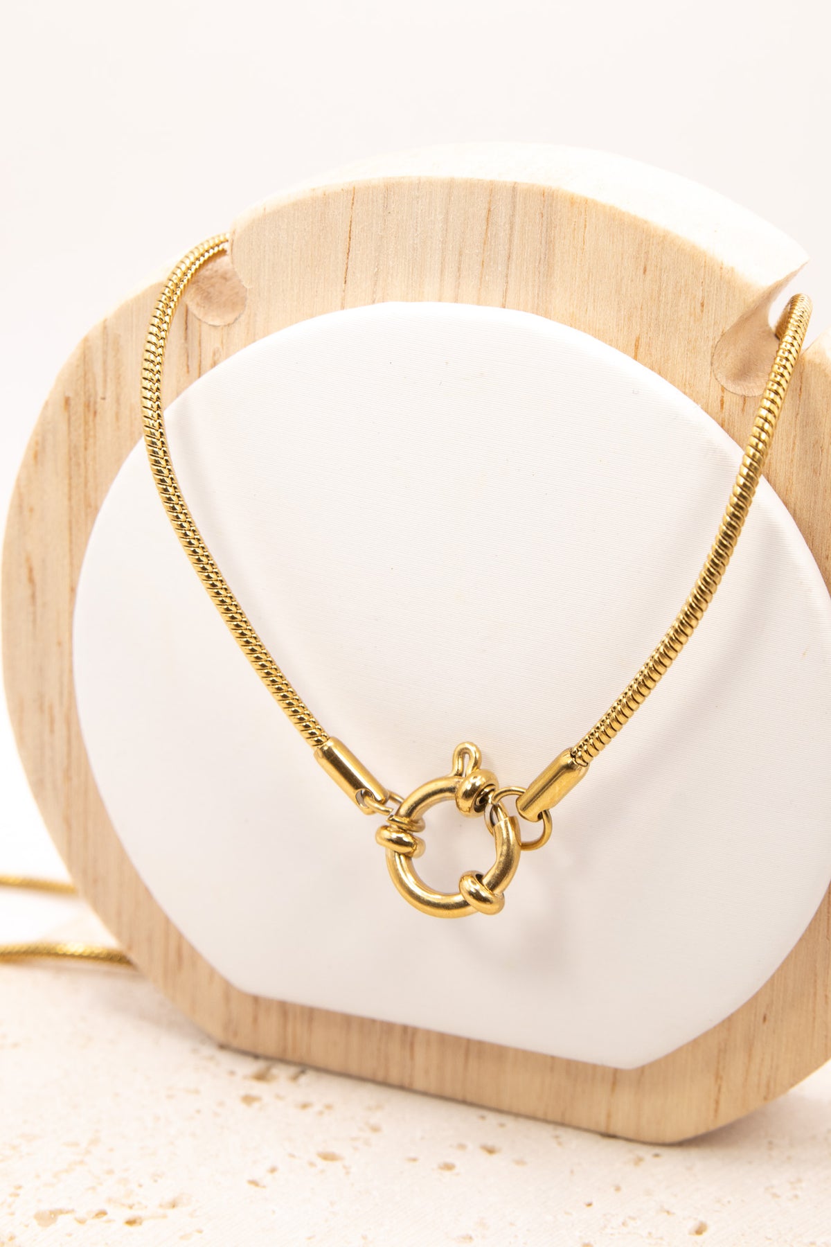 Round Vintage Clasp Necklace
