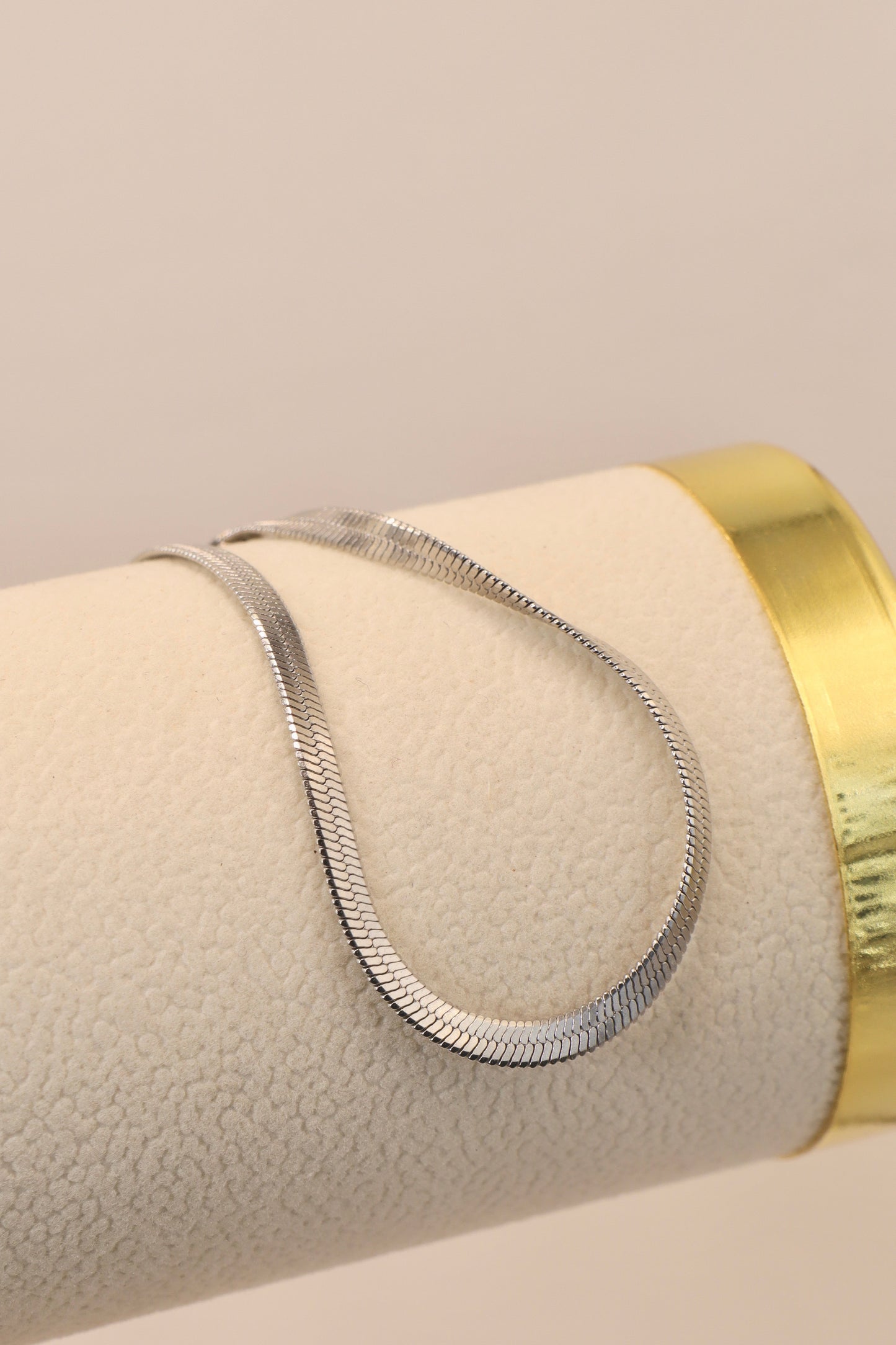 Thick Silver Snake Chain Bracelet