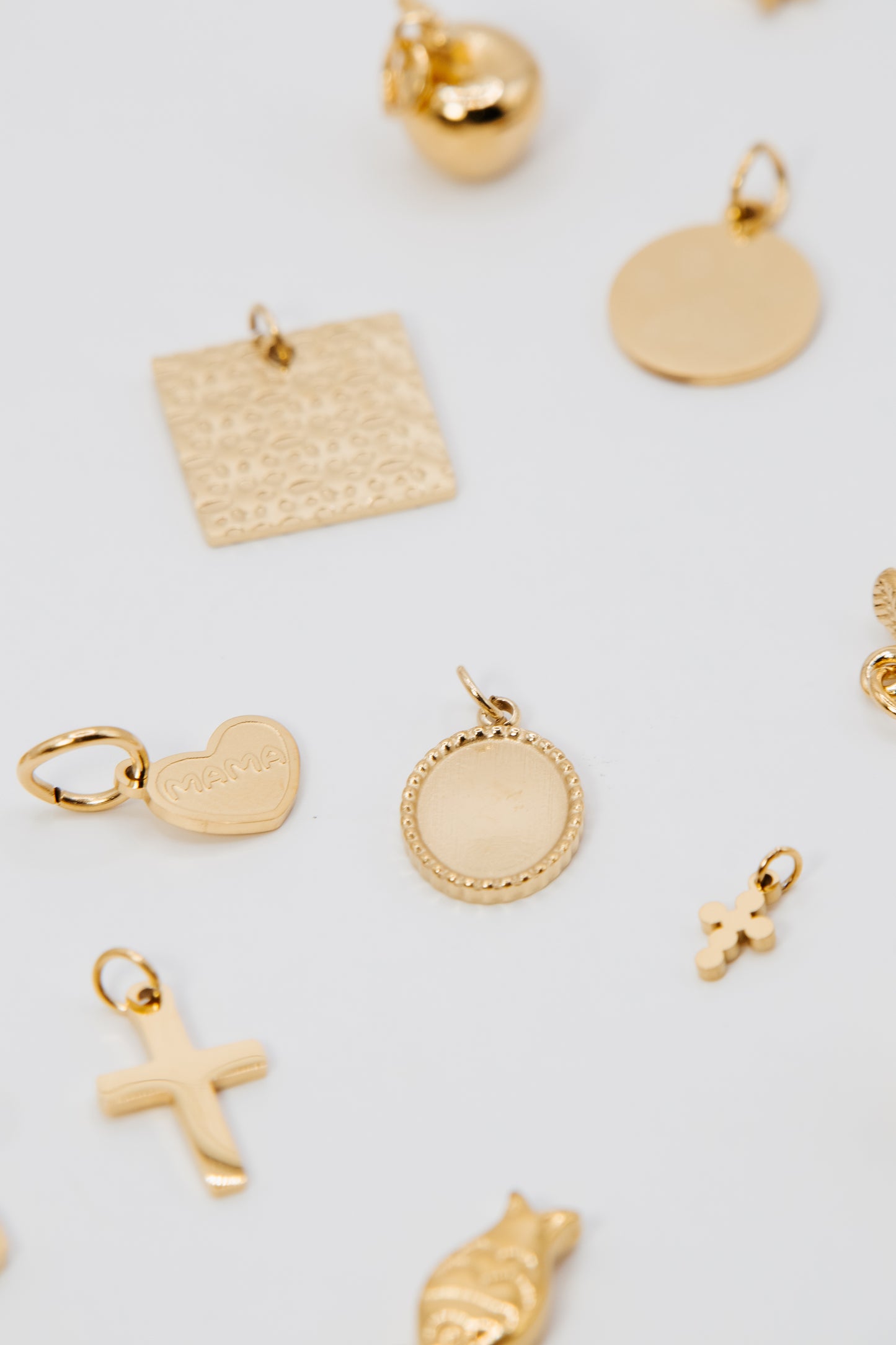 Textured Circle Charm