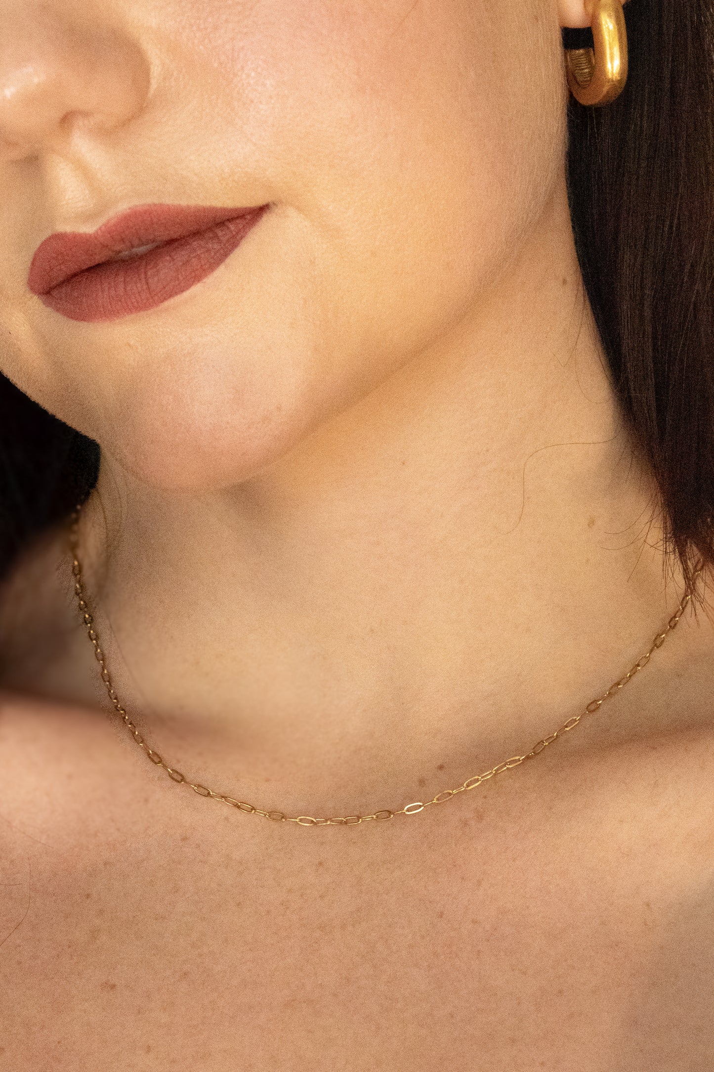 Mini Gold Paperclip Necklace