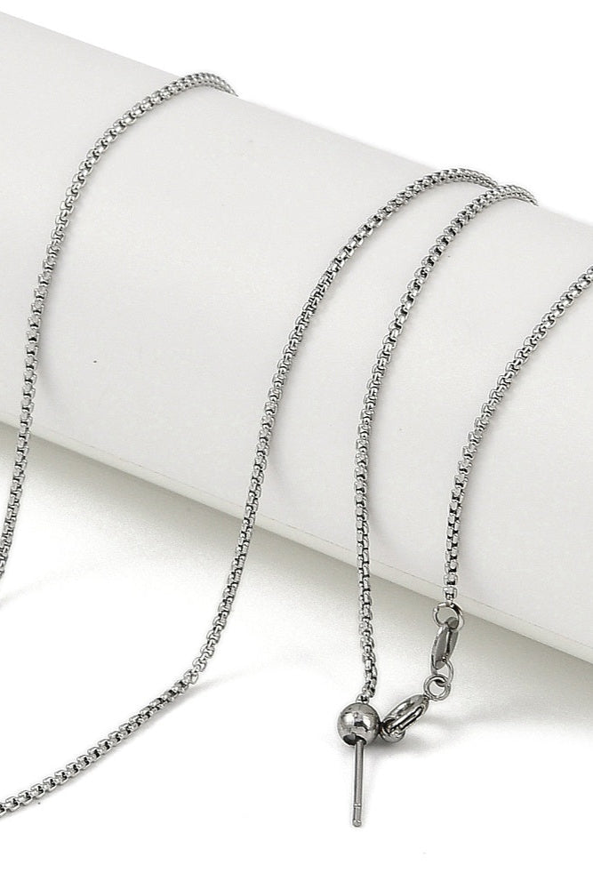 Silver Box Slider Necklace