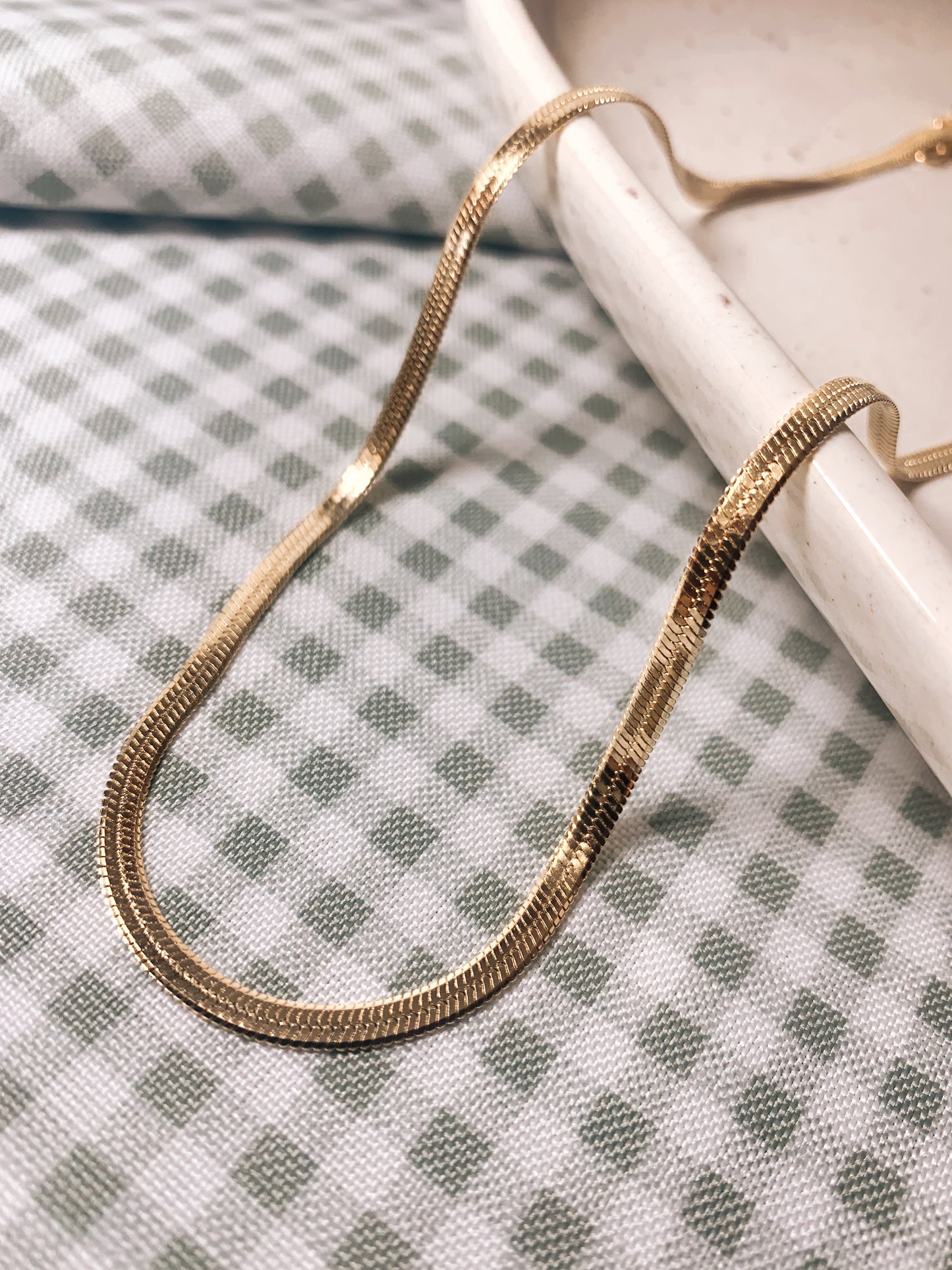 Thick Gold Snake Chain Necklace