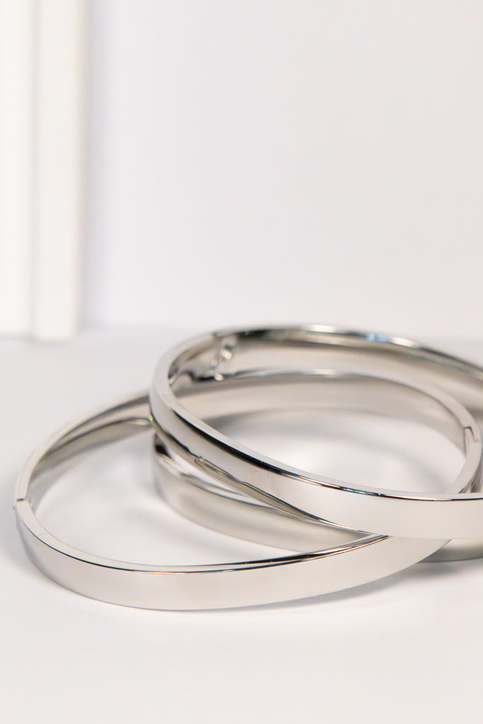 Silver Clip Bangle