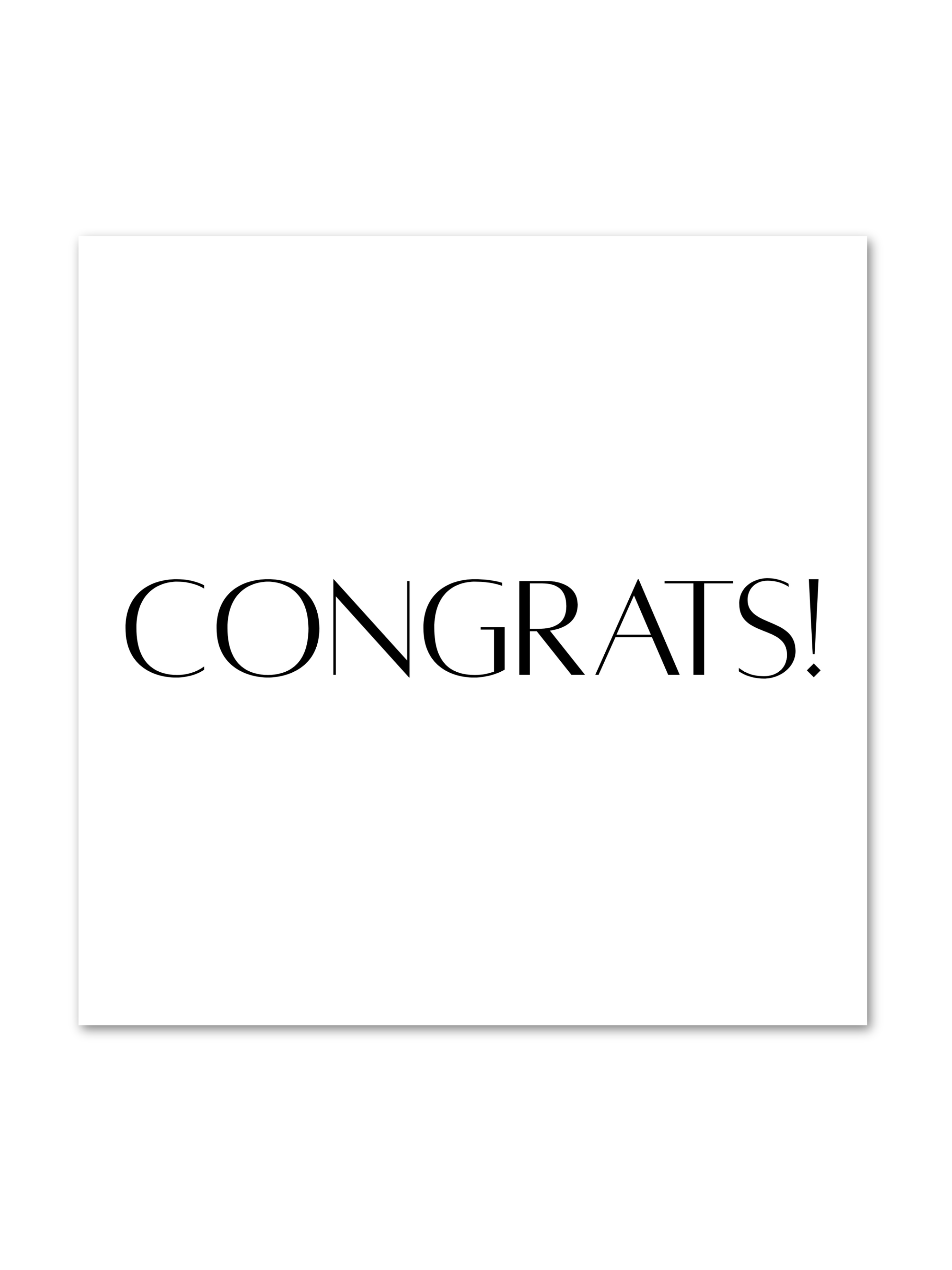 Custom Congrats Card