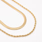 Duo Rolo Snake Chain Necklace