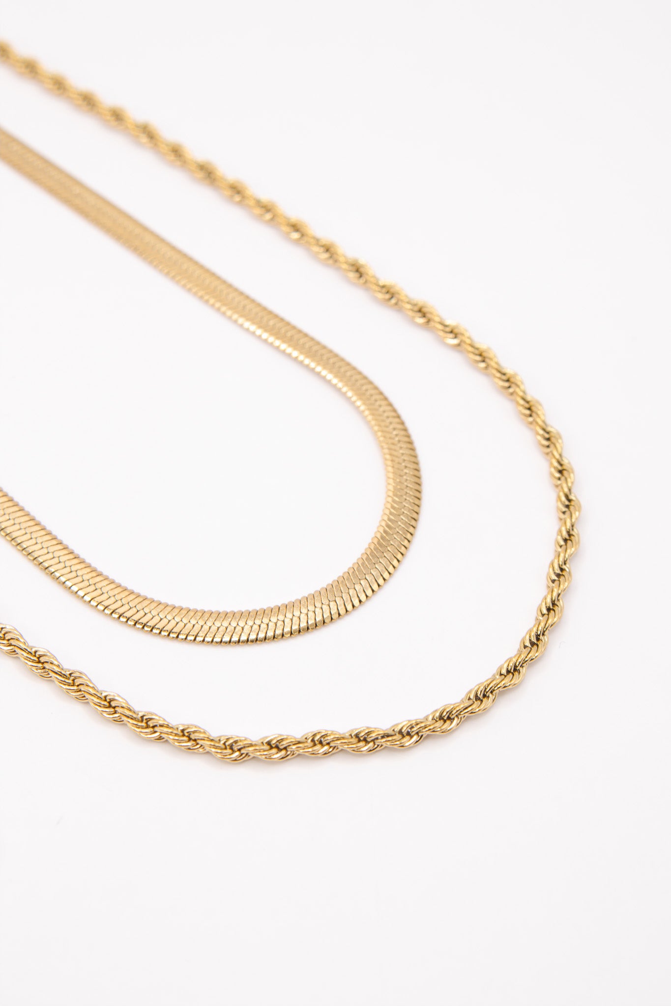 Duo Rolo Snake Chain Necklace
