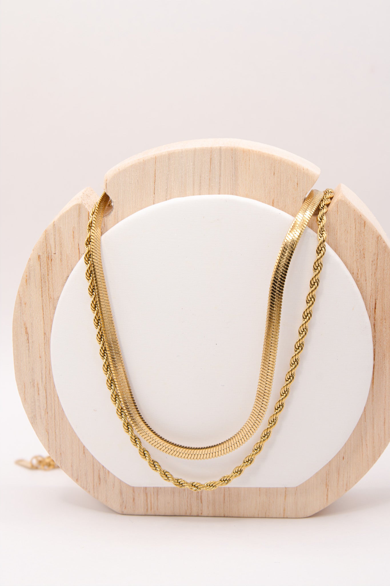 Duo Rolo Snake Chain Necklace