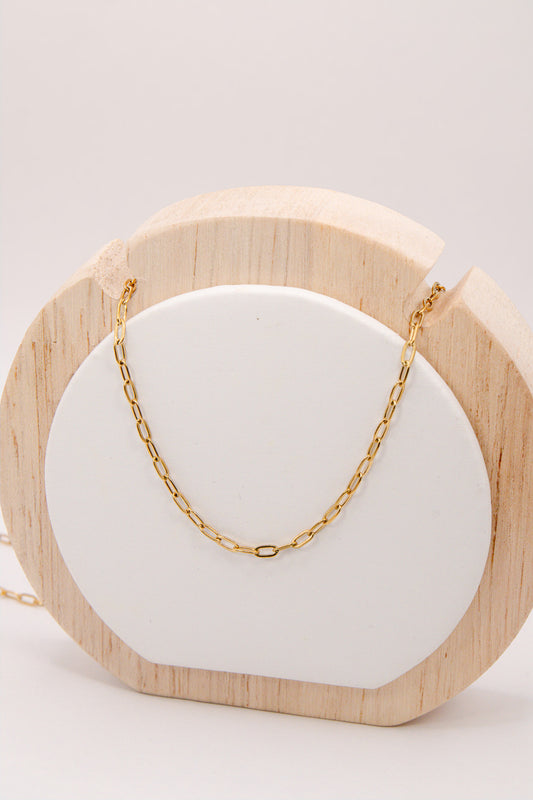 Mini Gold Paperclip Necklace