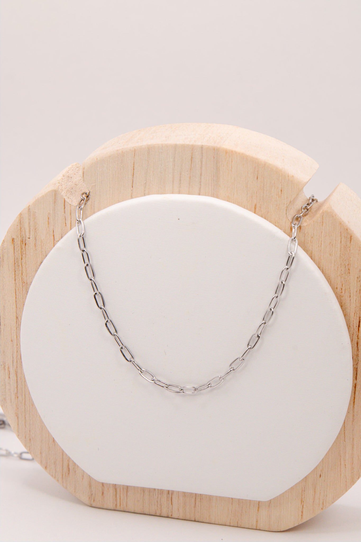 Mini Silver Paperclip Necklace