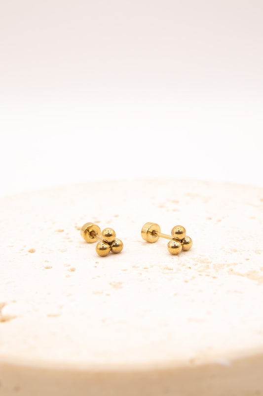 Gold Ball Flat Back Studs