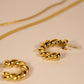 Gold Braid Hoops