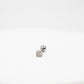 Heart rhinestone flat back stud earring