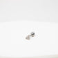 Heart rhinestone flat back stud earring