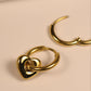 Gold Heart Huggies