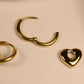 Gold Heart Huggies