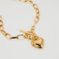 Heart Paperclip Necklace.