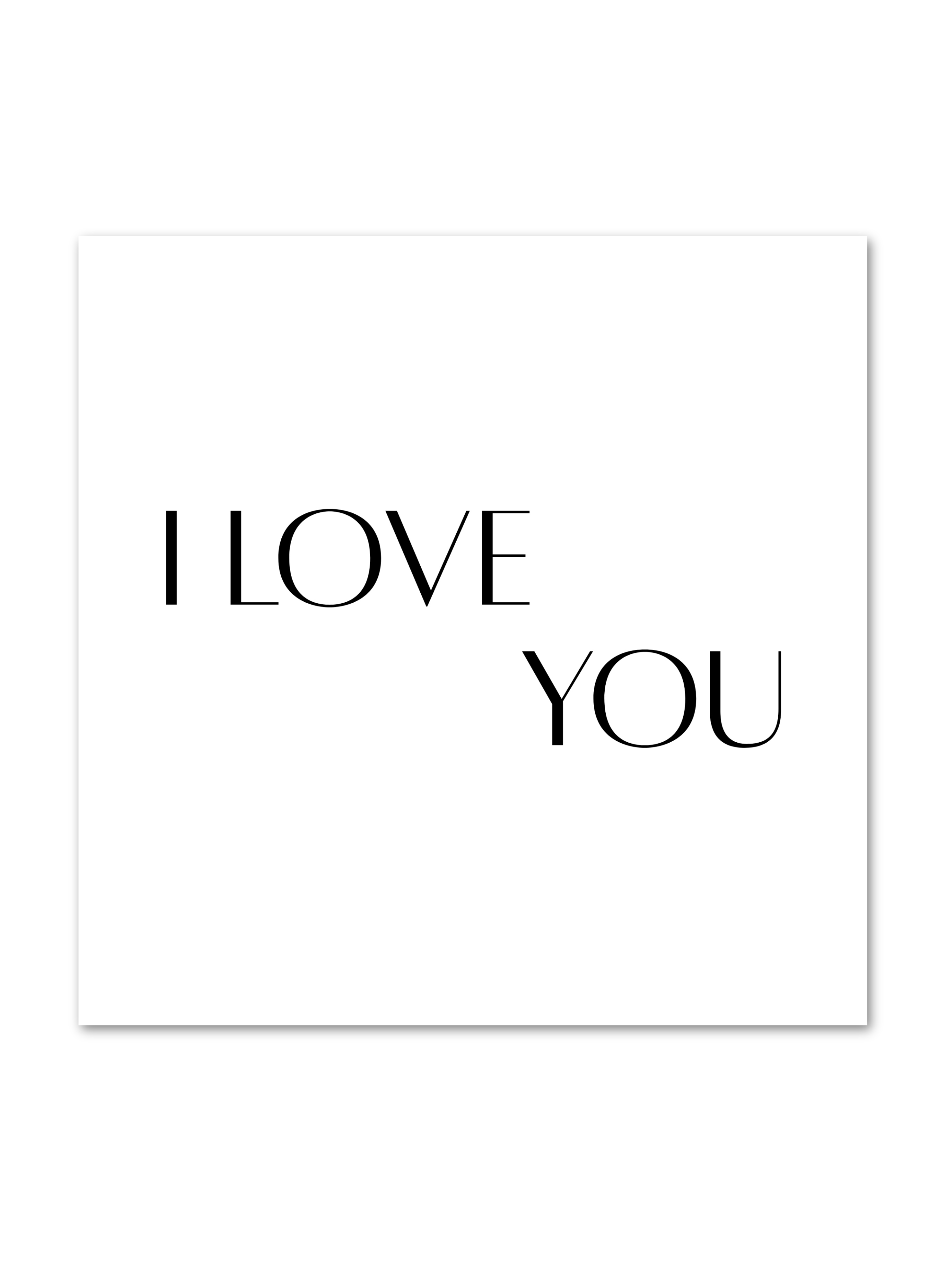 Custom I Love You Card