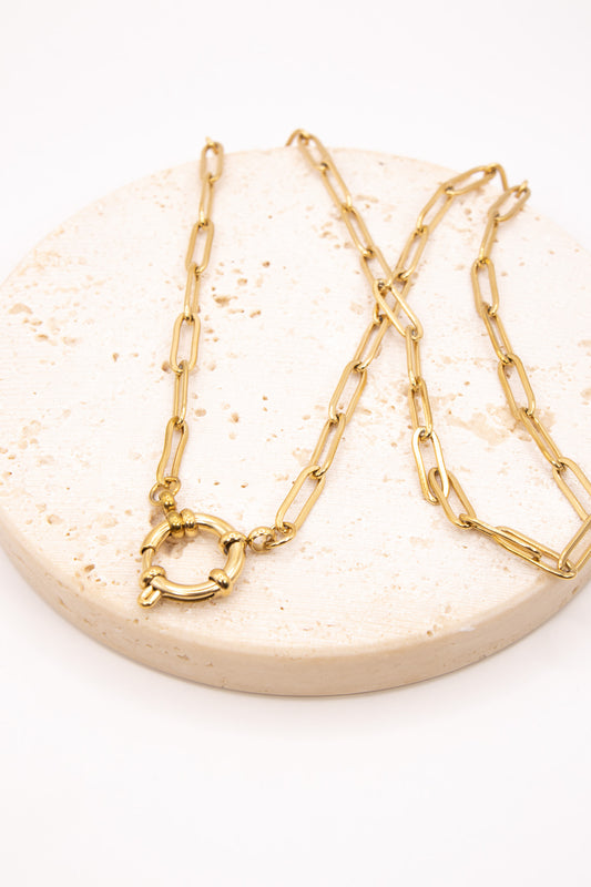 Paperclip VIntage Clasp Necklace
