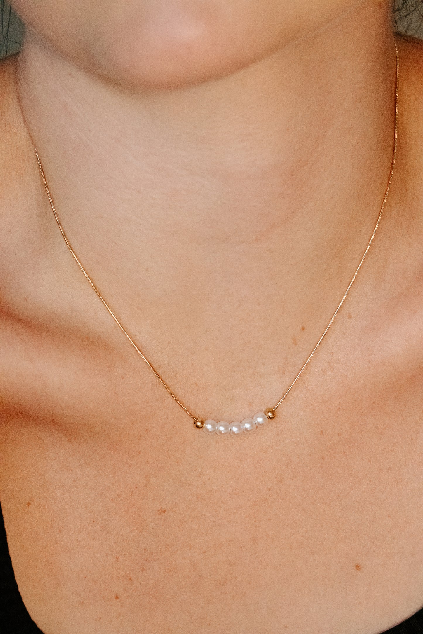 Pearl Row Necklace.