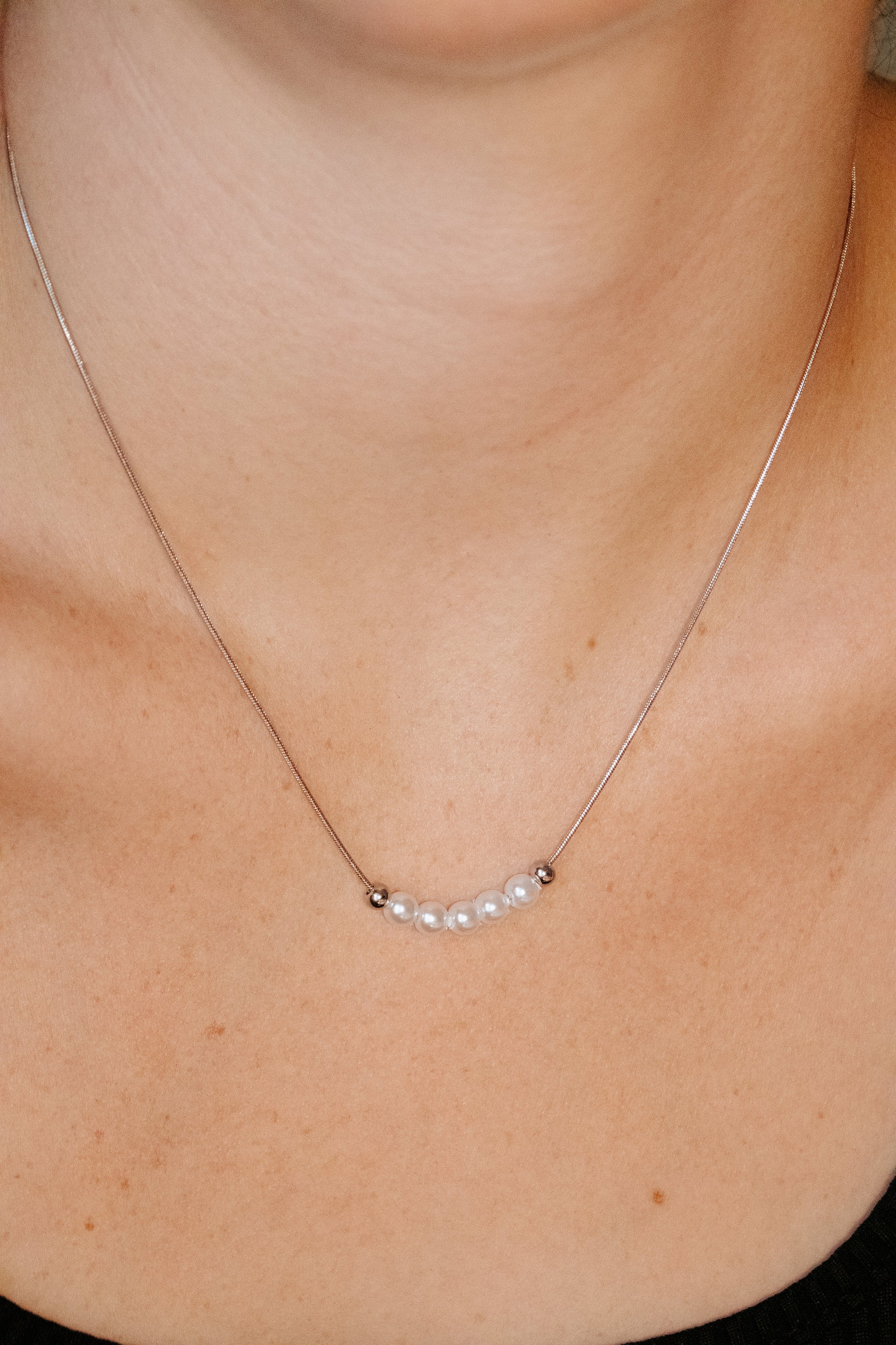 Pearl Row Necklace.