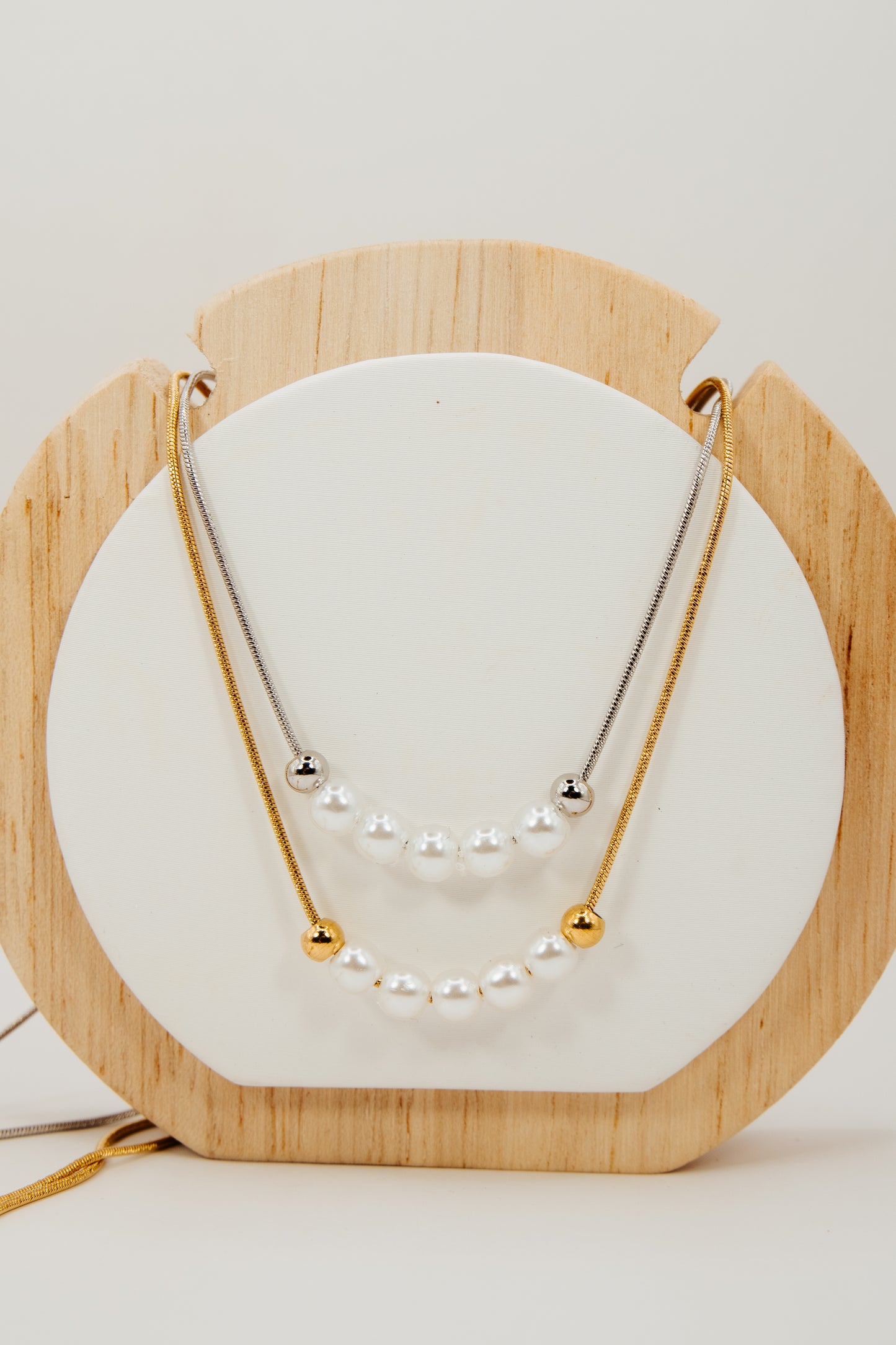 Pearl Row Necklace.