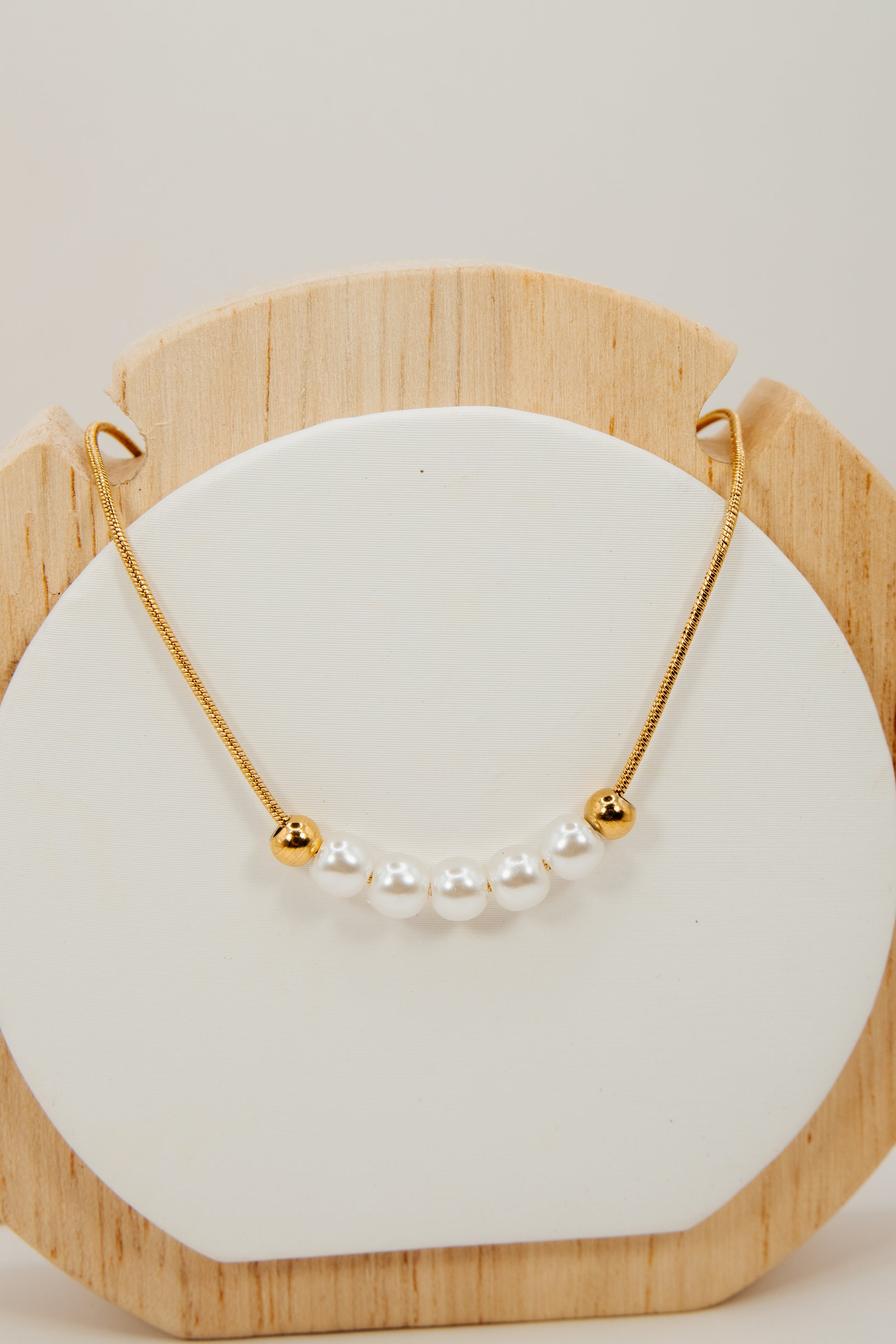Pearl Row Necklace.