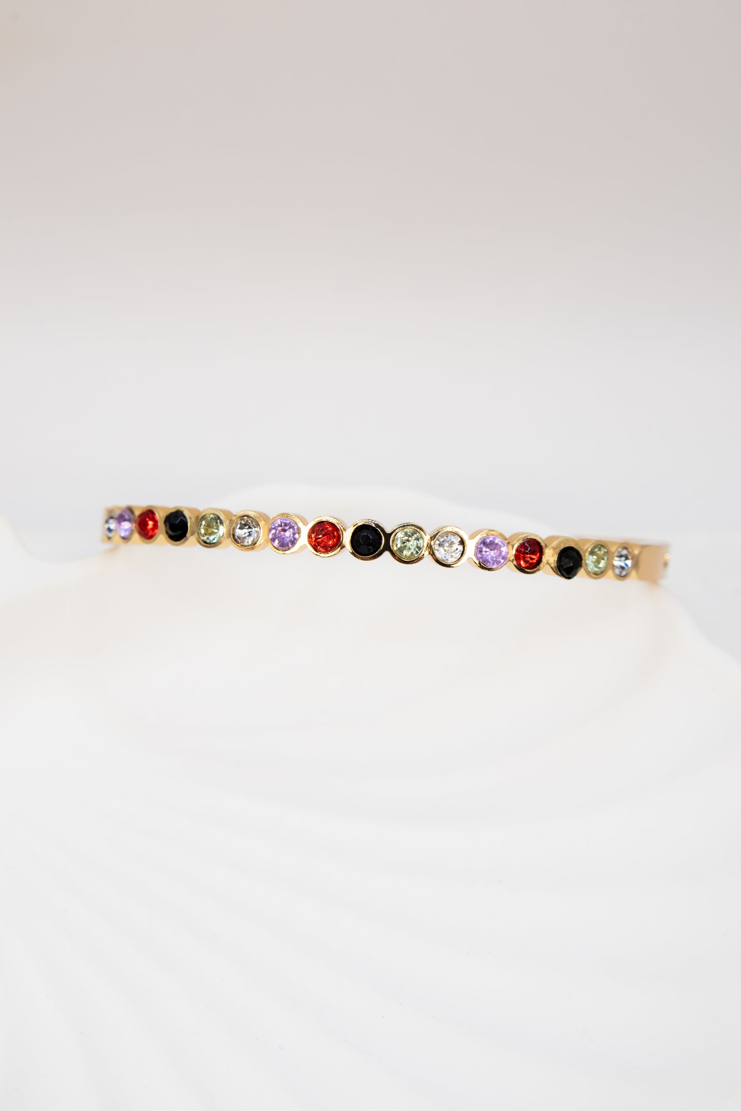 Rainbow Rhinestone Bangle