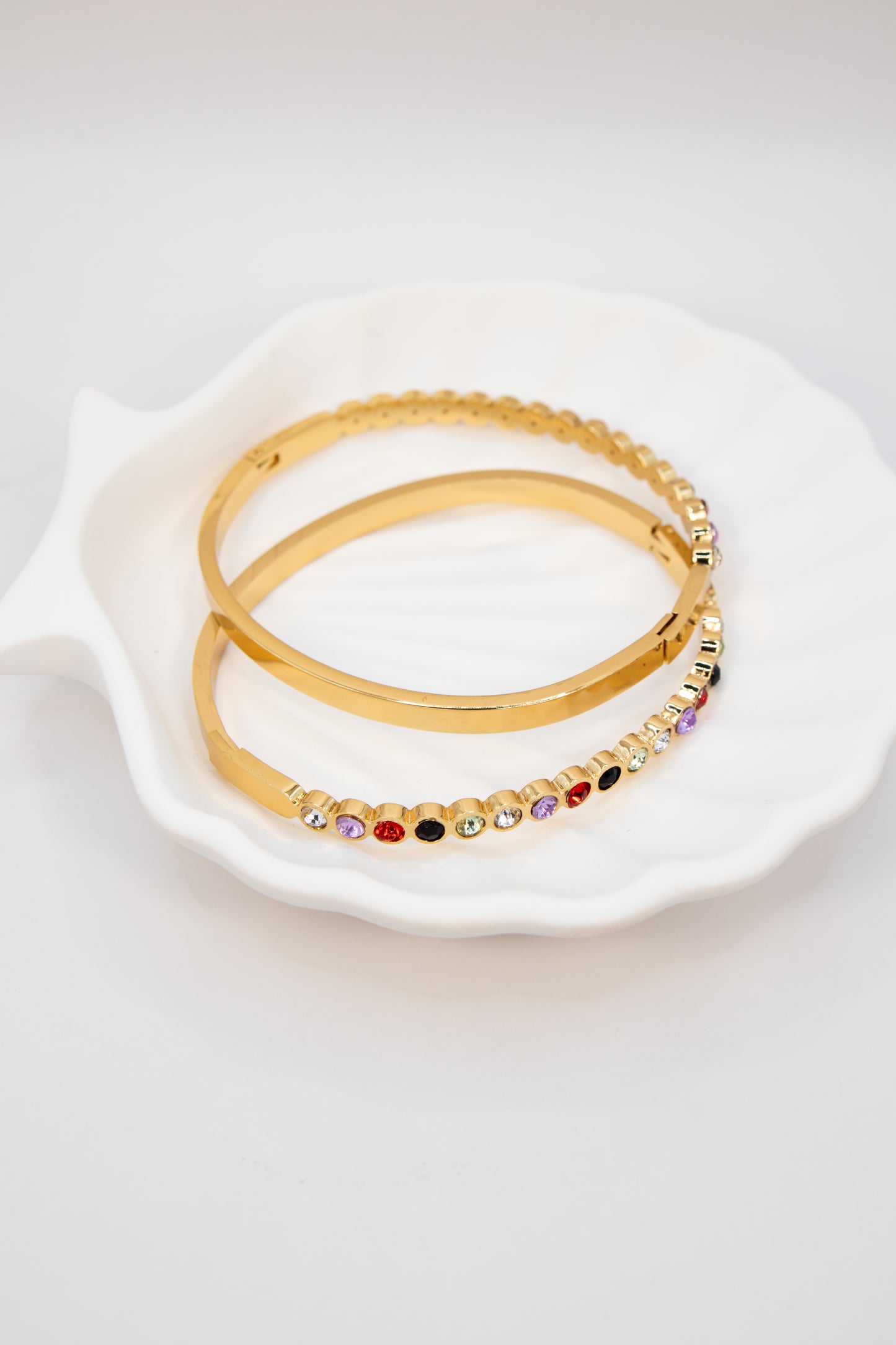 Rainbow Rhinestone Bangle