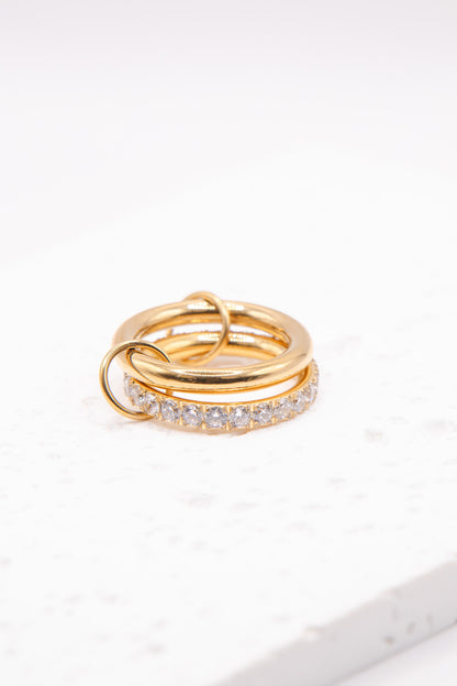 Clear Rhinestone Stack Ring
