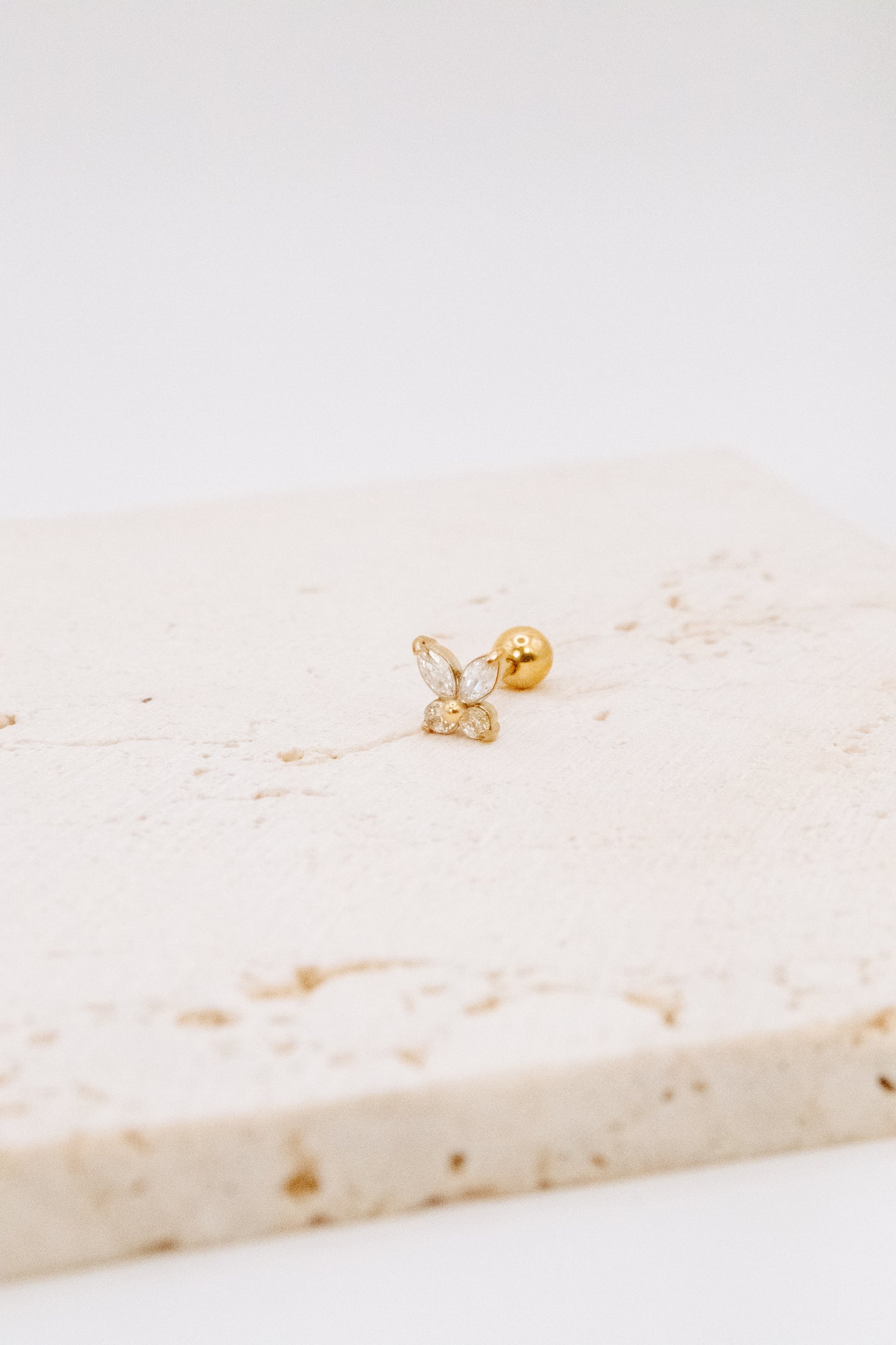 Rhinestone Butterfly Flat Back Stud