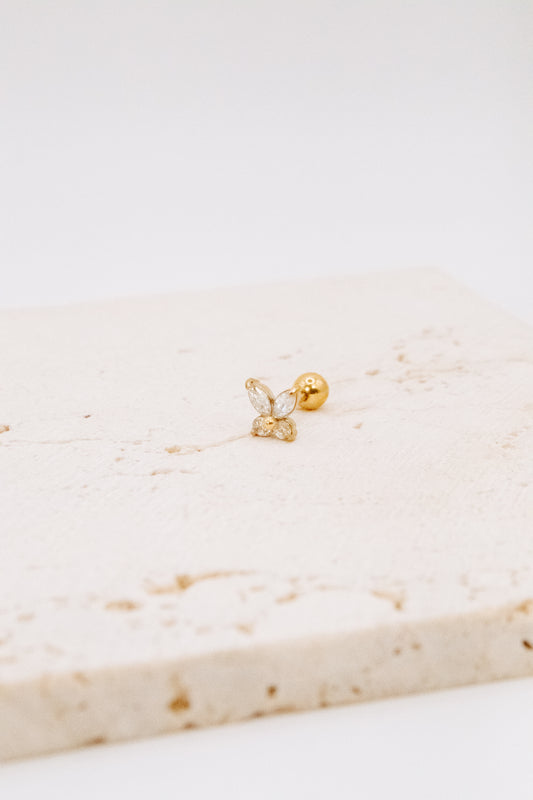 Rhinestone Butterfly Flat Back Stud
