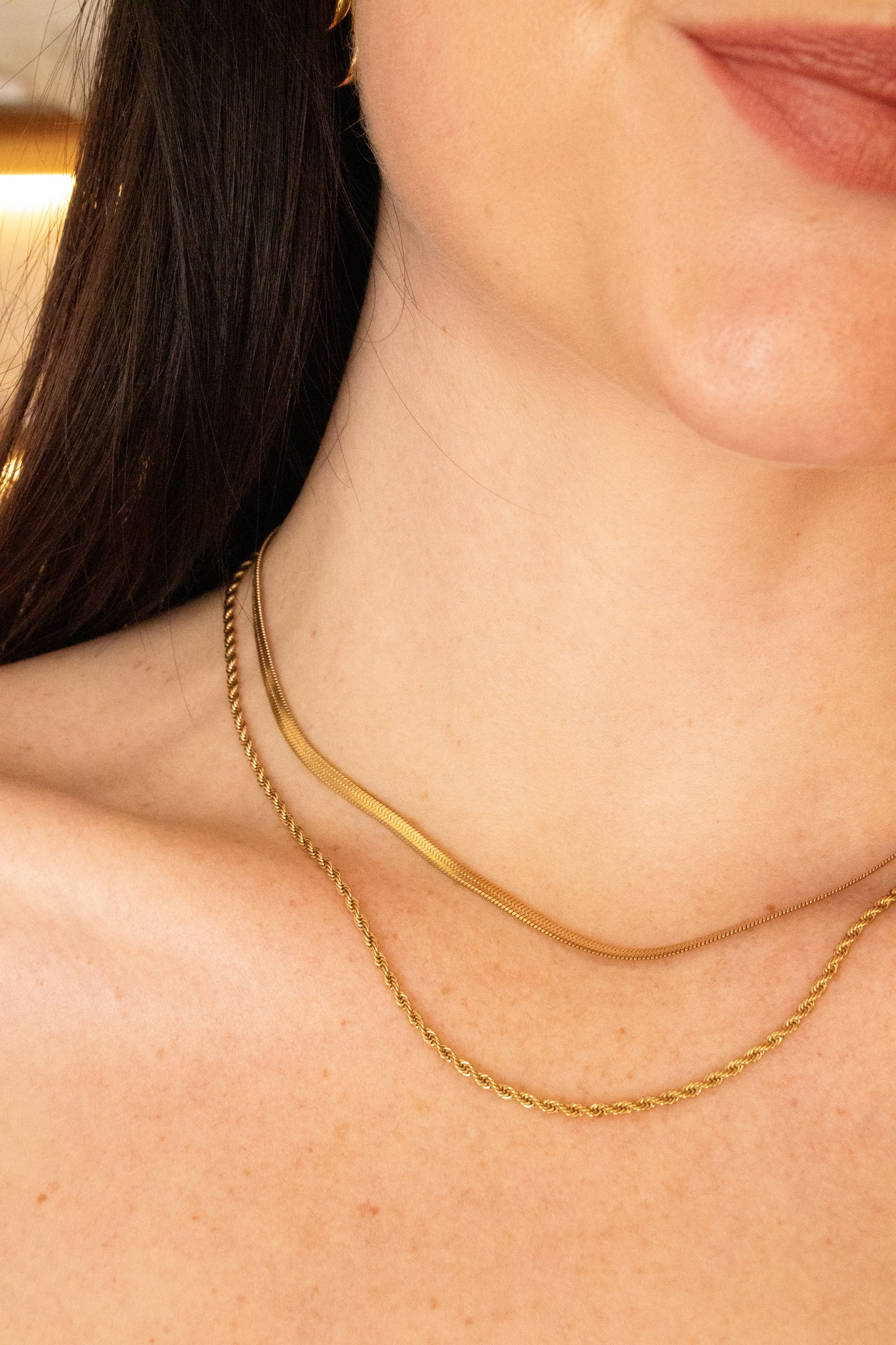 Duo Rolo Snake Chain Necklace