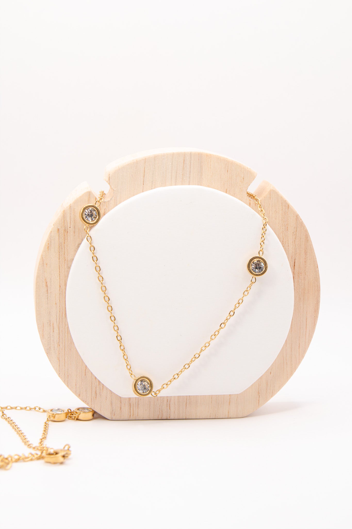 Round Rhinestone Necklace