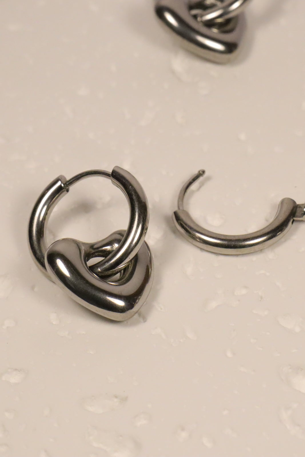 Silver Heart Huggies