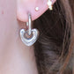 Silver Heart Huggies