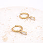 Gold Solo Rhinestone Huggies