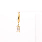 Gold Solo Rhinestone Huggies