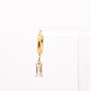 Gold Solo Rhinestone Huggies