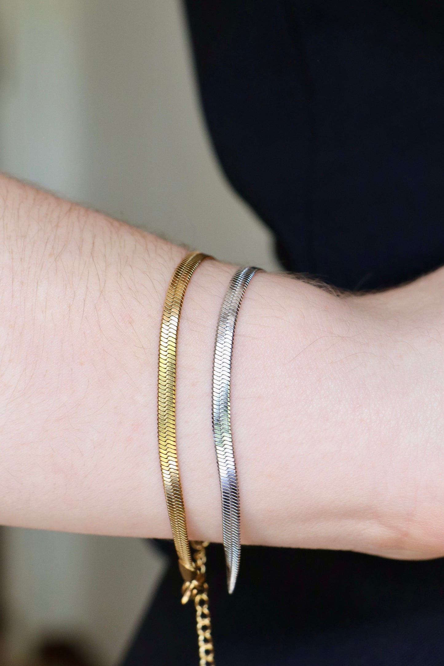 Thick Gold Snake Chain Bracelet