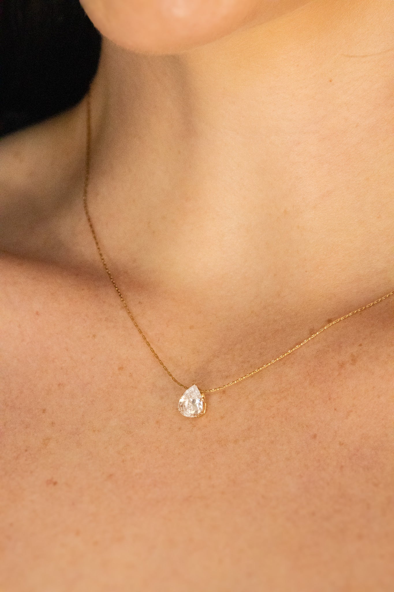 Teardrop Rhinestone Necklace
