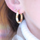 White Dot Hoops