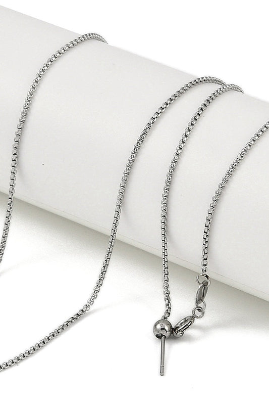 Silver Box Slider Necklace