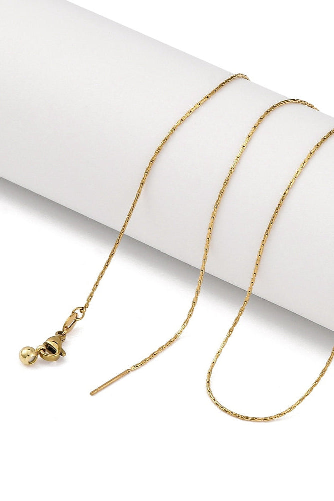 Gold Cable Style Slider Necklace