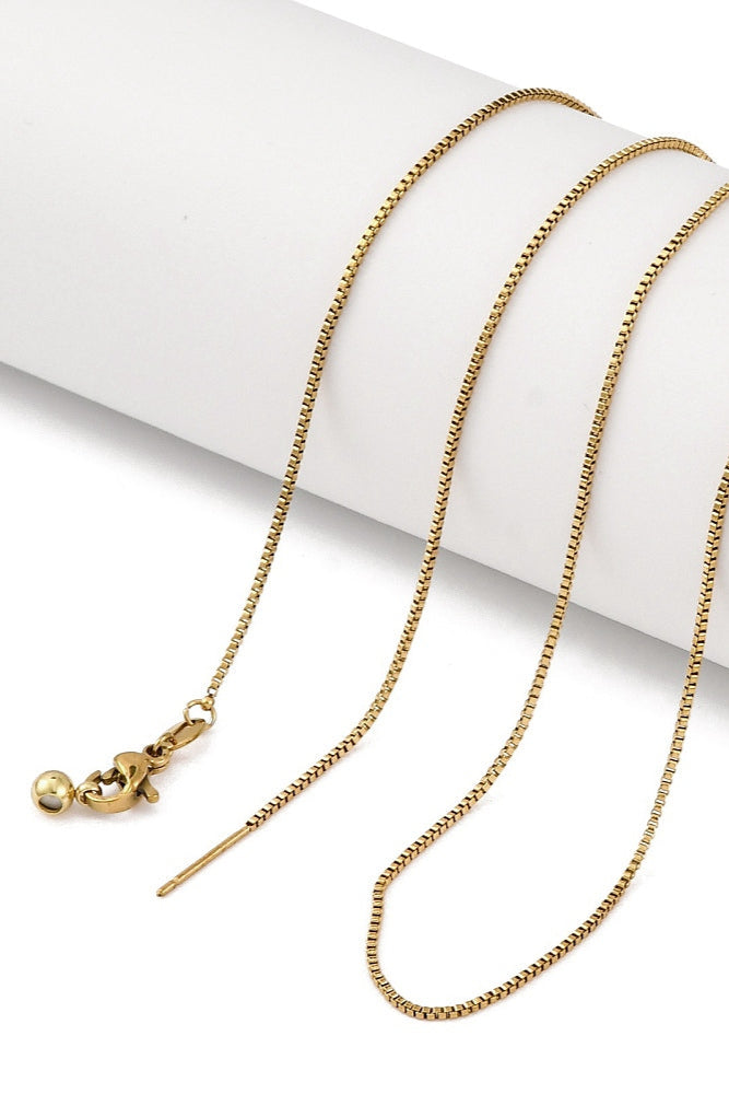 Gold Box Style Slider Necklace