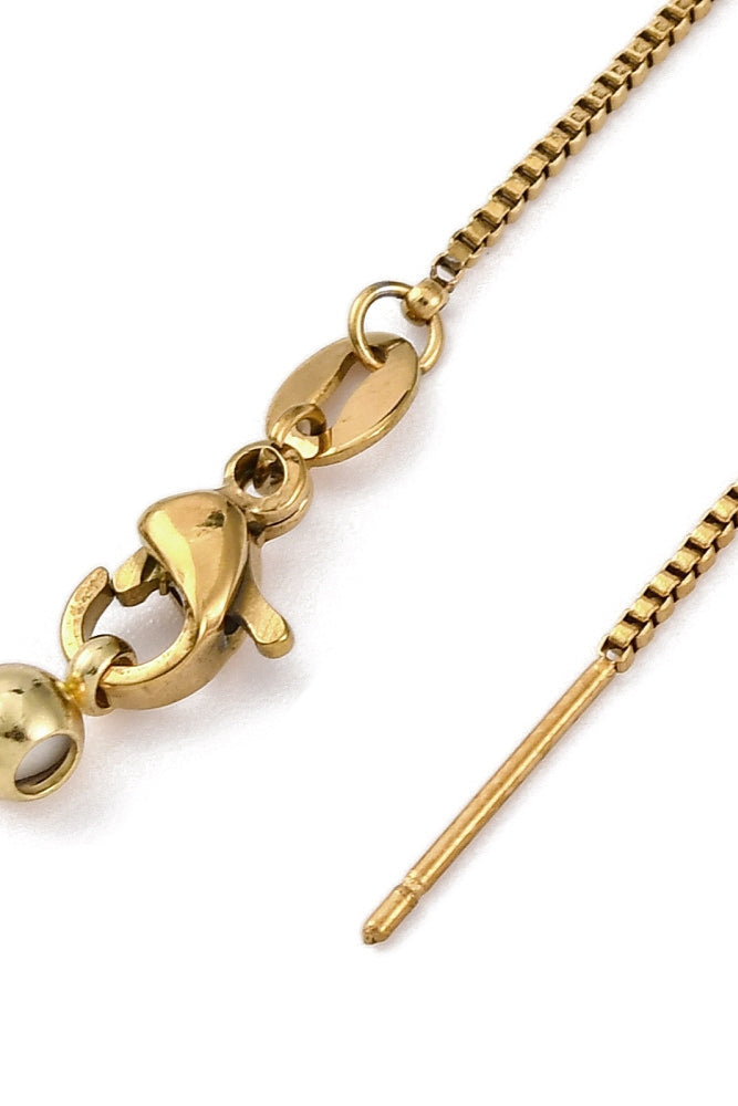 Gold Box Style Slider Necklace
