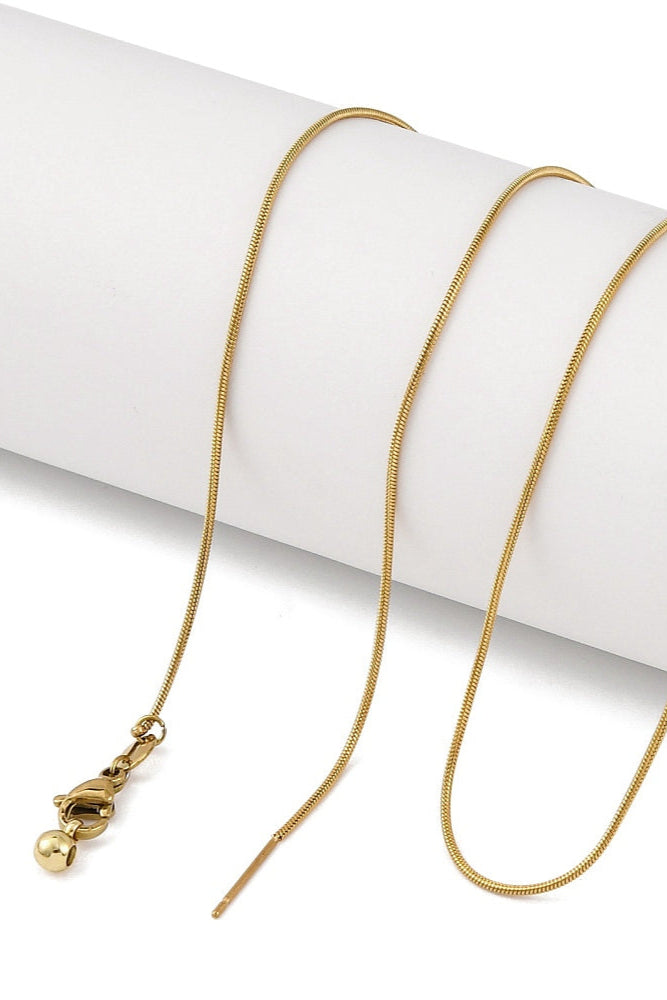 Gold Snake Chain Slider Necklace